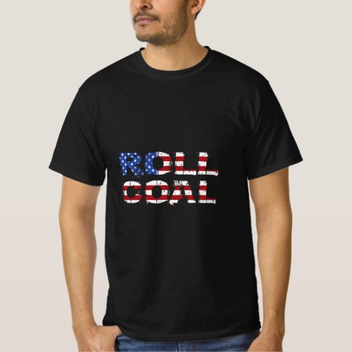 Diesel Roll Coal USA Flag Turbo Diesels Power Gift T_Shirt