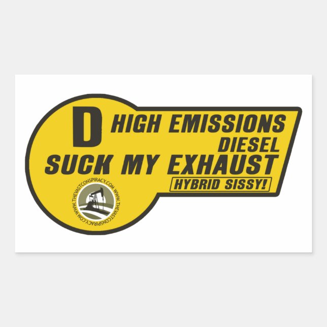 Diesel SUV Sticker (Yellow) 4 pack (Front)