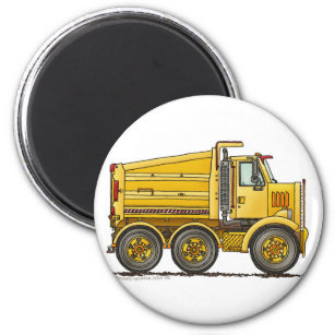 Diesel Tandem Dump Truck Construction Magnets
