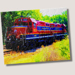 Diesel Train Engine Locomotive Railroad Railway Jigsaw Puzzle<br><div class="desc">Diesel Train Puzzle - see my store for more great Train Gifts</div>