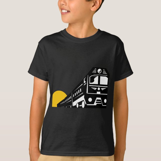 Diesel Train Front  Retro T-Shirt (Front)