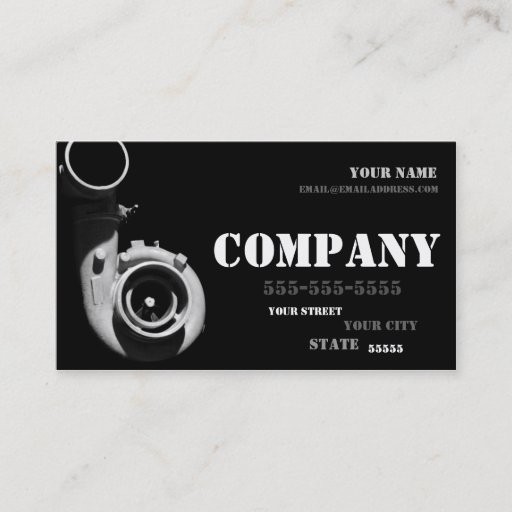 Customizable Diesel Turbo Business Card