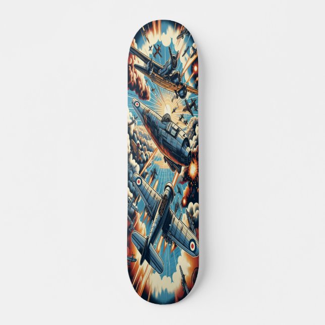 "Dieselpunk Sky Battle Deck" Skateboard (Front)