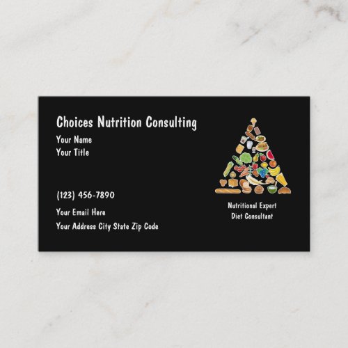 Diet And Nutrition Businesscards Business Card