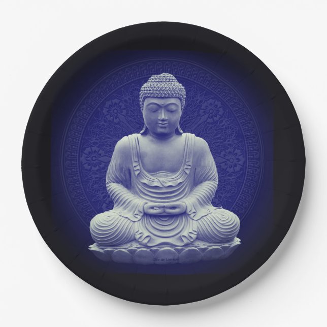 Diet Blessing Buddha Medicine Food Paper Plates (Front)