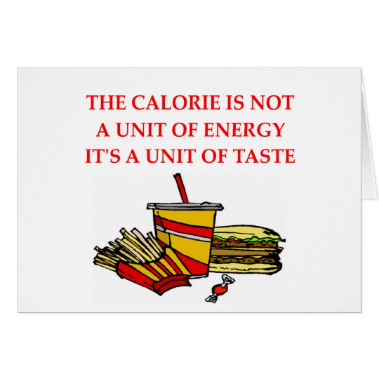 diet calorie joke card