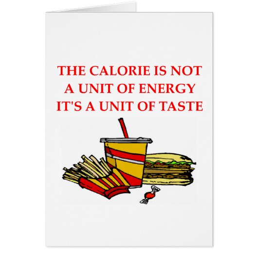 diet calorie joke cards (Front)