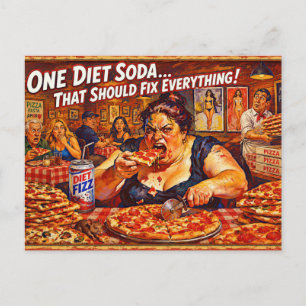 “Diet Delusions” – A Portrait of Self Deception Holiday Postcard