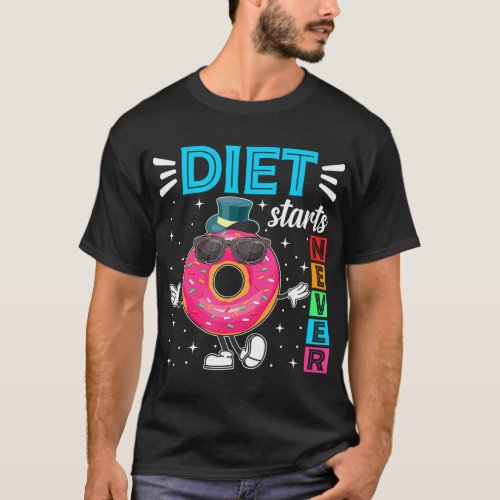 Diet Funny Donut Weightlifting Gym Workout T_Shirt