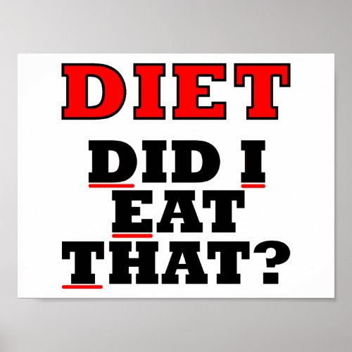 DIET Funny Poster