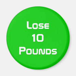 Diet Health And Fitness Goals Round Magnet