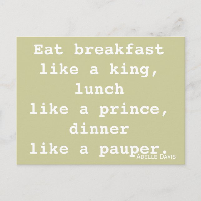 Diet Inspiration Postcard (Front)