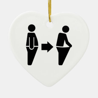 Diet loosing weight ceramic ornament