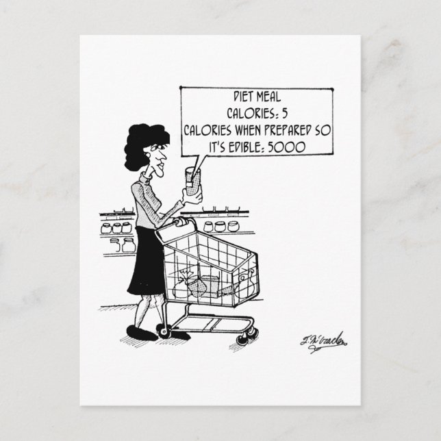 Diet Meal Inedible As Is Postcard (Front)