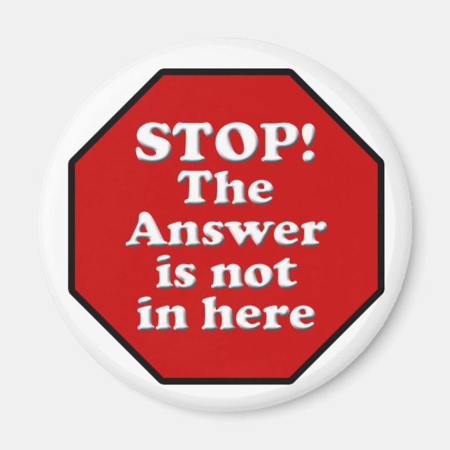 Diet Motivation Magnet, Stop Sign Refrigerator Magnet (Front)
