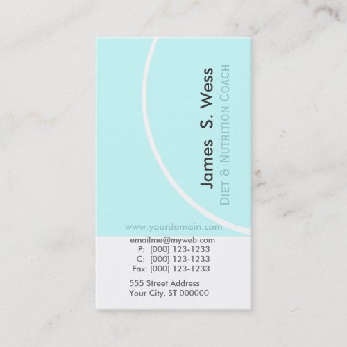 Diet &amp; Nutrition Designs Business Card Templates