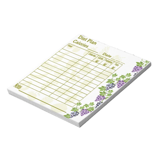 Diet Plan Tracker  Notepad (Rotated)