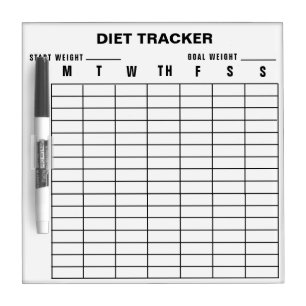 Diet Tracker Dry Erase Board