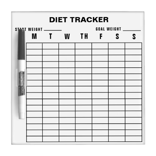 Diet Tracker Dry Erase Board