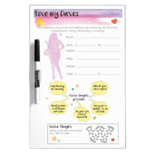 Diet Weight Loss Body Measurement Tracker Dry-Erase Board
