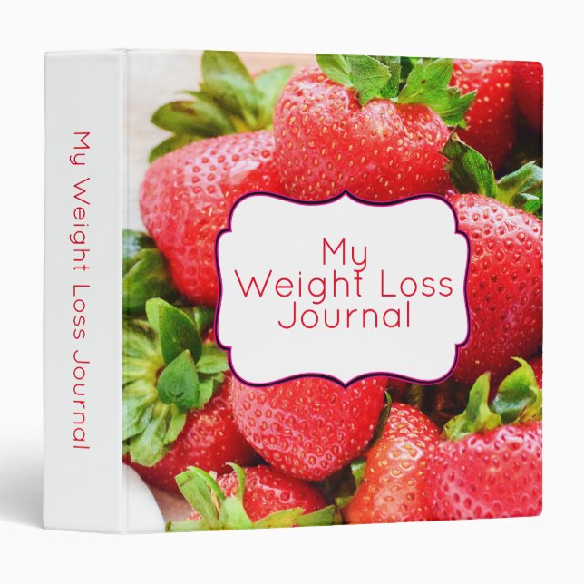 Diet Weight Loss Motivation Personal Journal 3 Ring Binder (Front/Spine)