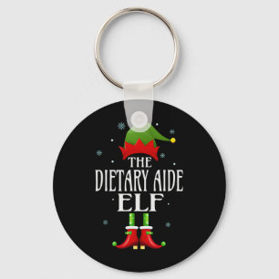 Dietary Aide Elf Xmas Funny Family Matching Christ Keychain
