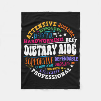 Dietary Aide Life Appreciation Healthcare Workers Fleece Blanket