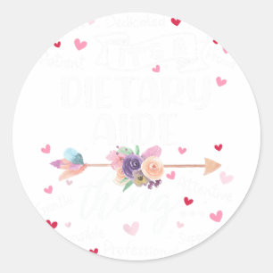Dietary Aide Squad Team Crew Rock Week Mother's Da Classic Round Sticker
