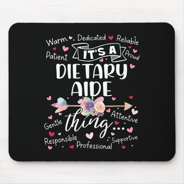 Dietary Aide Squad Team Crew Rock Week Mother's Da Mouse Pad (Front)