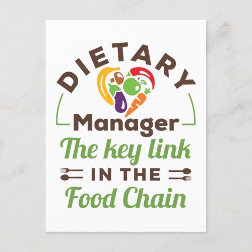 Dietary Manager The Key Link in the Food Chain Postcard