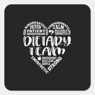 Dietary team, dietary aide, subway art square sticker