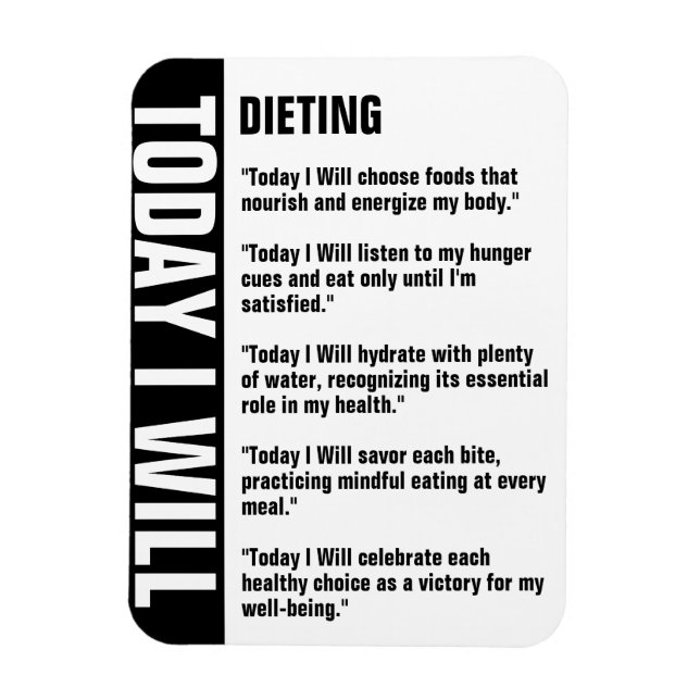 Dieting Goals Reminder Customize Magnet (Vertical)