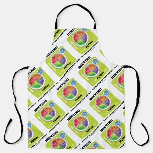 Dieting Is A Matter Of Proportion MyPlate Logo Apron