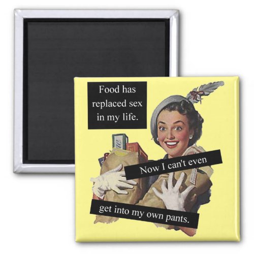 Dieting is Difficult _ Funny Lady Vintage Graphic Magnet