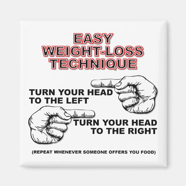Dieting Weight-Loss Funny Fridge Magnet (Front)