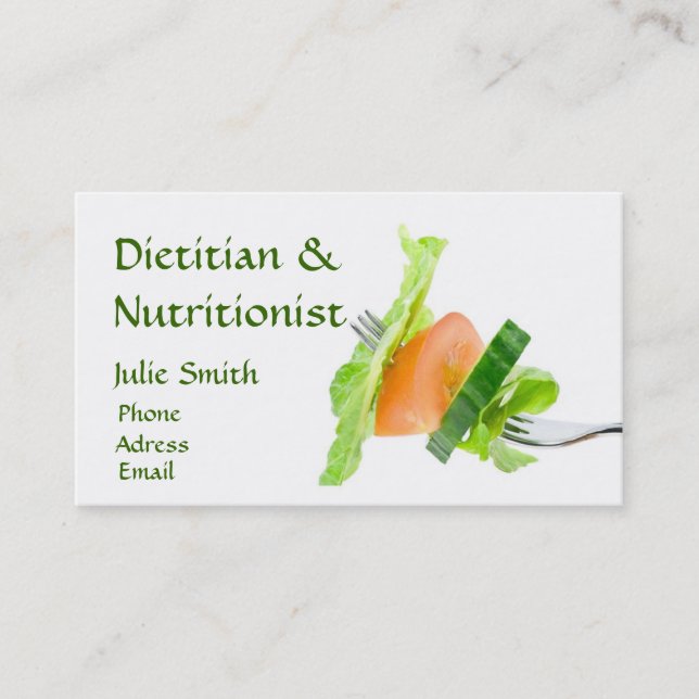 Dietitian Business Card (Front)