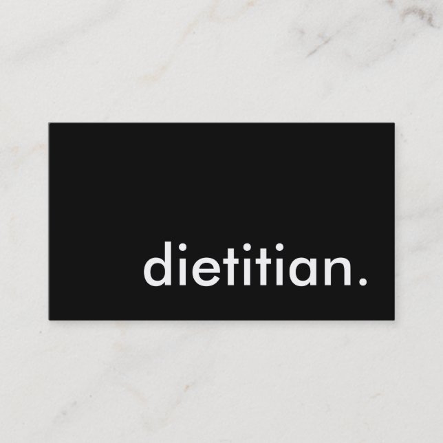 dietitian. business card (Front)