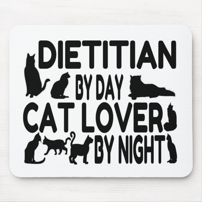 Dietitian Cat Lover Mouse Pad (Front)