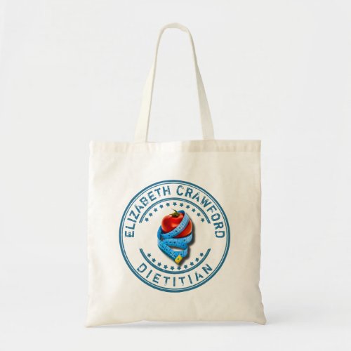 Dietitian Dietologist Doctor With Measuring Tape Tote Bag