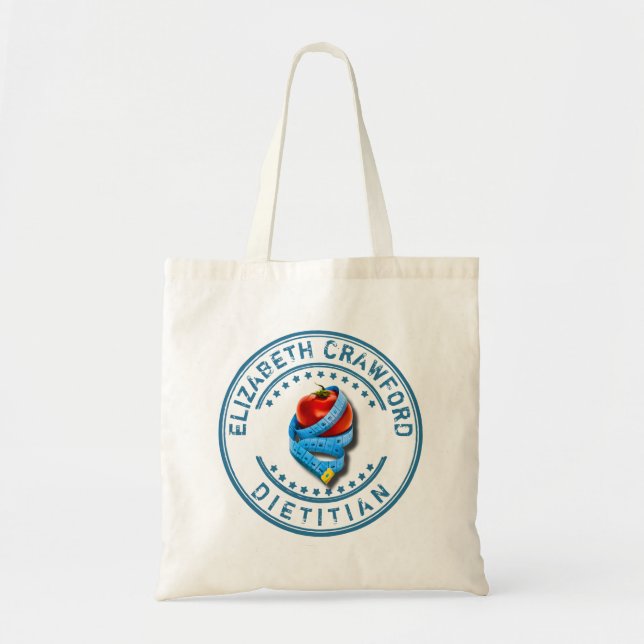 Dietitian Dietologist Doctor With Measuring Tape Tote Bag (Front)