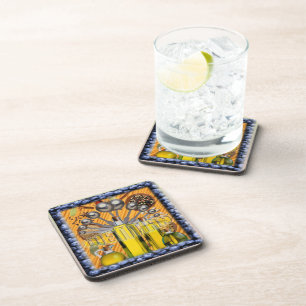 DIETITIAN FOOD COLLAGE LOGO DRINK COASTER