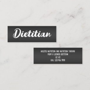 Dietitian Foodie Nutrition Mini Business Card