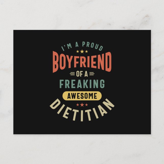 Dietitian Job Title Gift Postcard (Front)