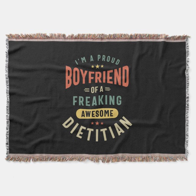 Dietitian Job Title Gift Throw Blanket (Front)
