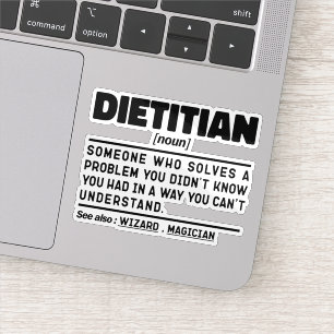 Dietitian Noun Definition Nutrition Coach Funny Sticker