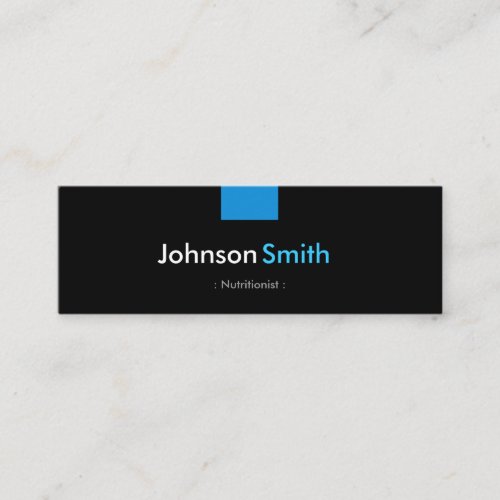 Dietitian Nutritionist - Aqua Blue Compact Business Card Templates
