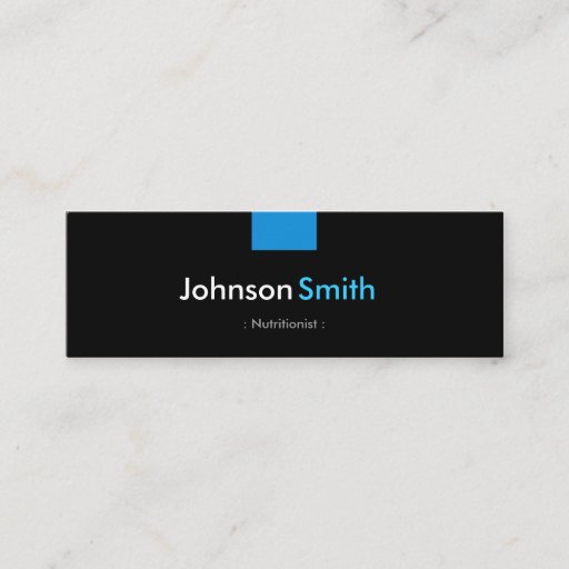 Customizable Dietitian Nutritionist - Aqua Blue Compact Business Card Templates