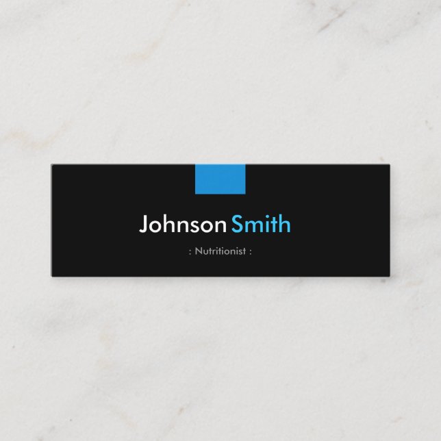 Dietitian Nutritionist - Aqua Blue Compact Mini Business Card (Front)