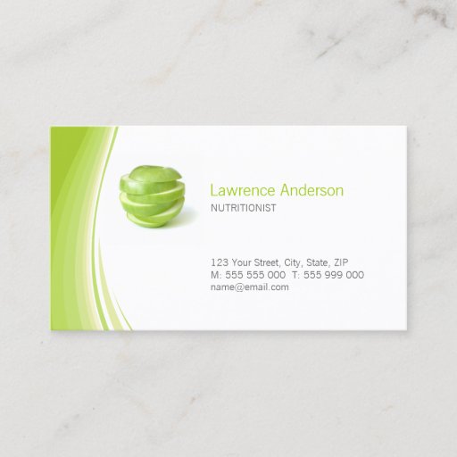 Customizable Dietitian / Nutritionist business card