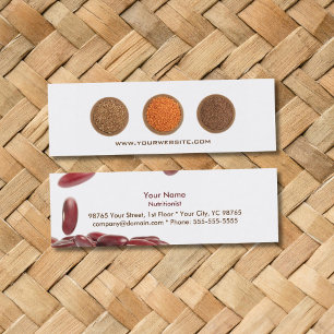 Dietitian Nutritionist Coach Skinny Business Card